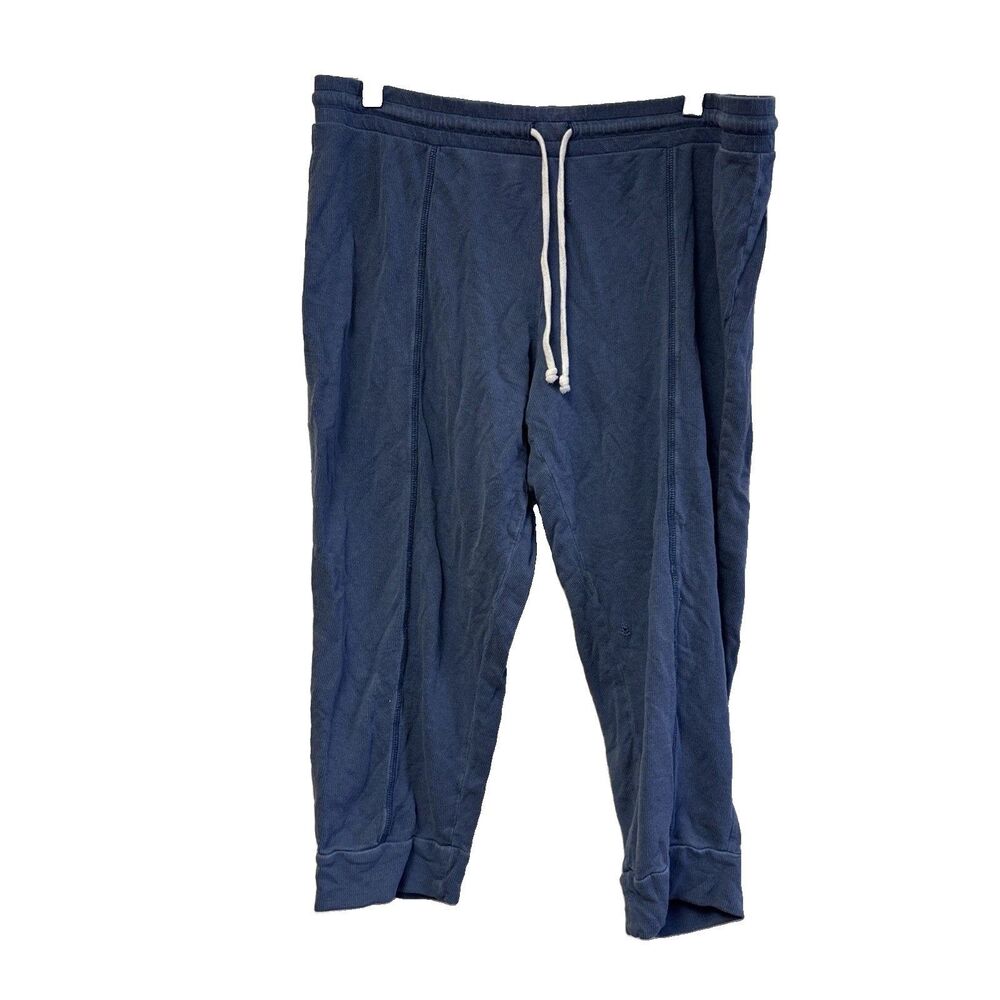 Secret Treasures Sleepwear Crop Sleep Pants Blue M Elastic Waist Drawstring Rest